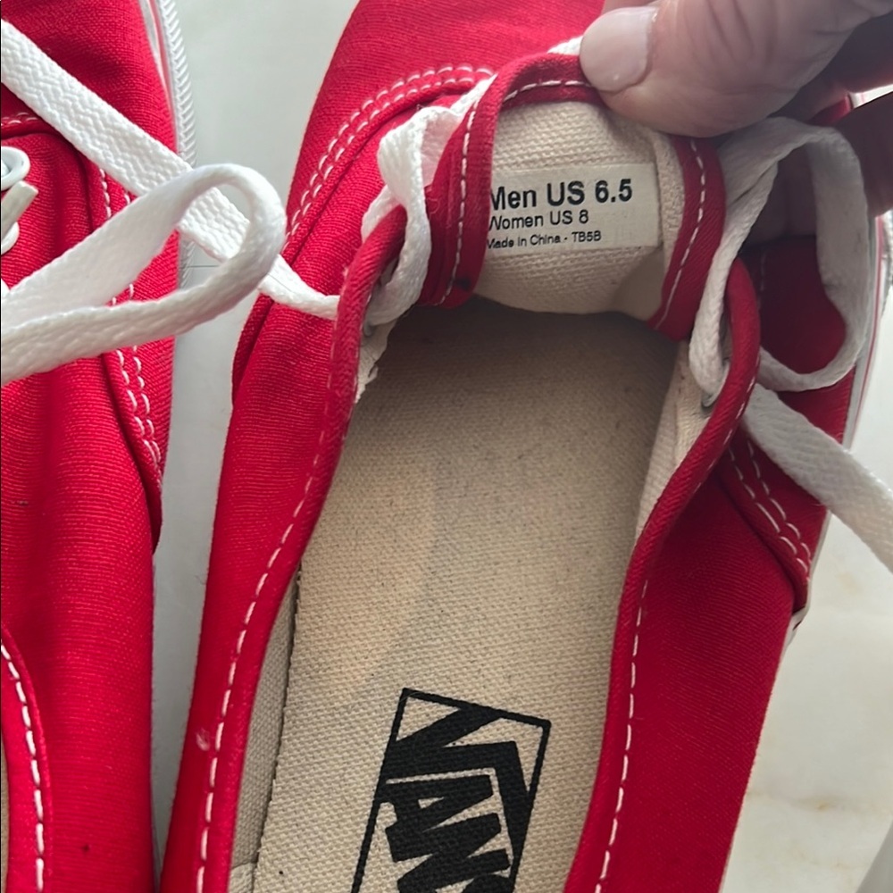 Brand new Red Vans Canvas Sneakers - Picture 2 of 3